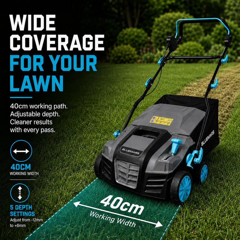 2000W Lawn Scarifier and Aerator 40CM Working Width