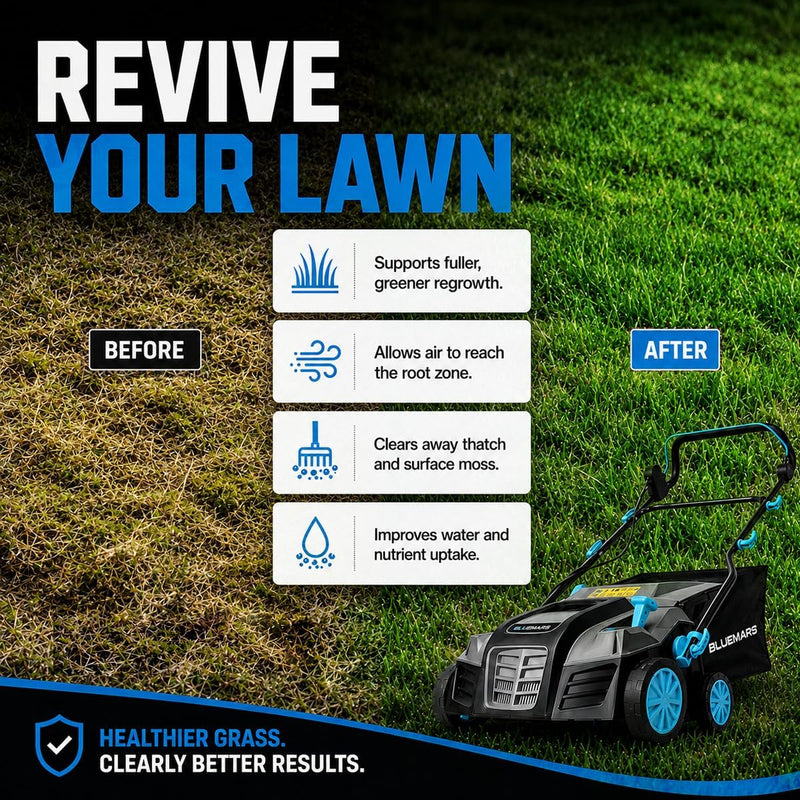 2000W Lawn Scarifier and Aerator 40CM Working Width