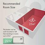 2000W Smart Electric Glass Panel Heater Wall Mounted