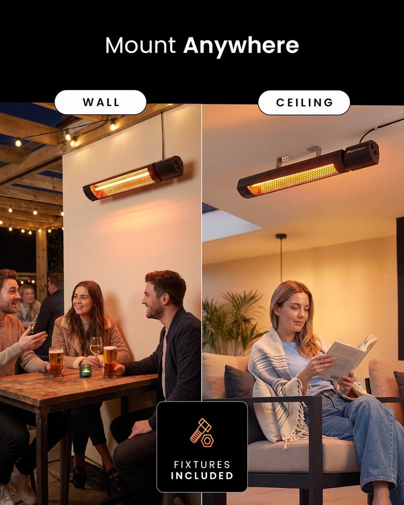 2000W Waterproof Outdoor Halogen Infrared Patio Heater