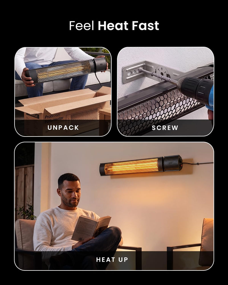 2000W Waterproof Outdoor Halogen Infrared Patio Heater