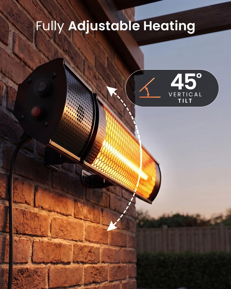 2000W Waterproof Outdoor Halogen Infrared Patio Heater