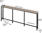 200CM Narrow Console Table with Power Outlet
