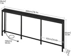 200CM Narrow Console Table with Power Outlet