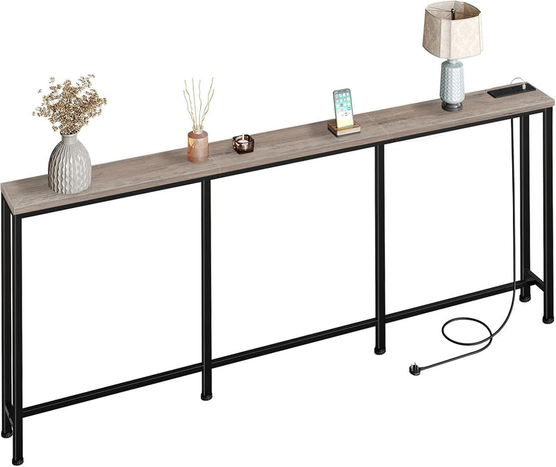 200CM Narrow Console Table with Power Outlet