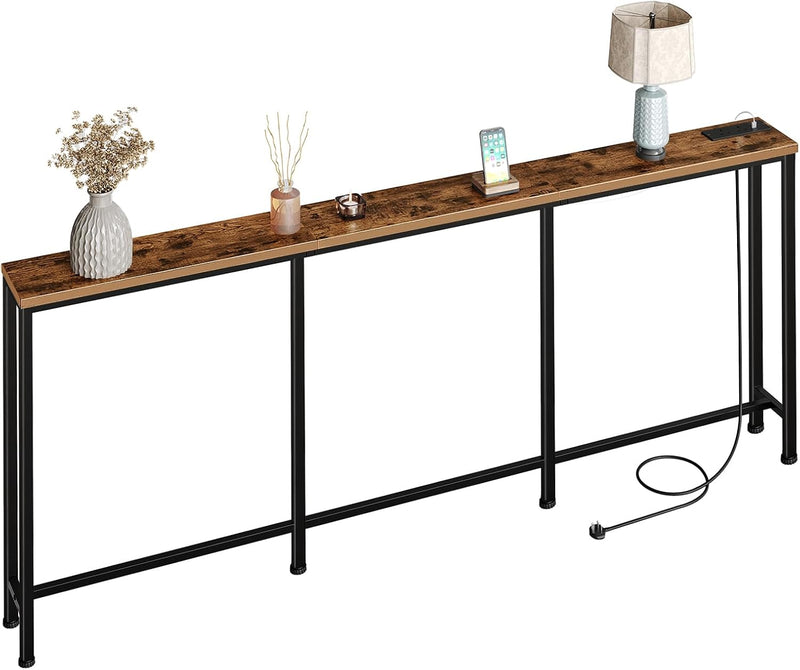 200CM Narrow Console Table with Power Outlet