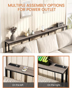 200CM Narrow Console Table with Power Outlet