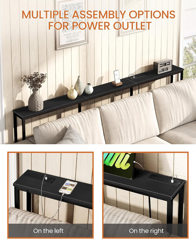 200CM Narrow Console Table with Power Outlet
