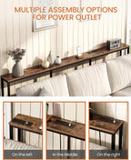 200CM Narrow Console Table with Power Outlet