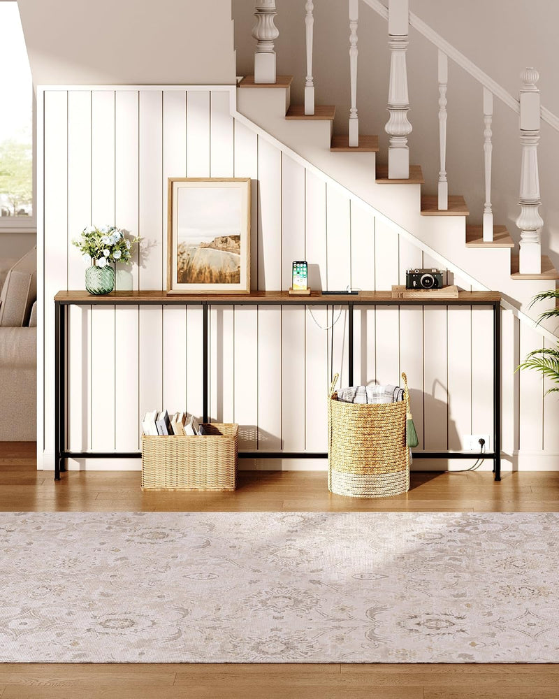 200CM Narrow Console Table with Power Outlet