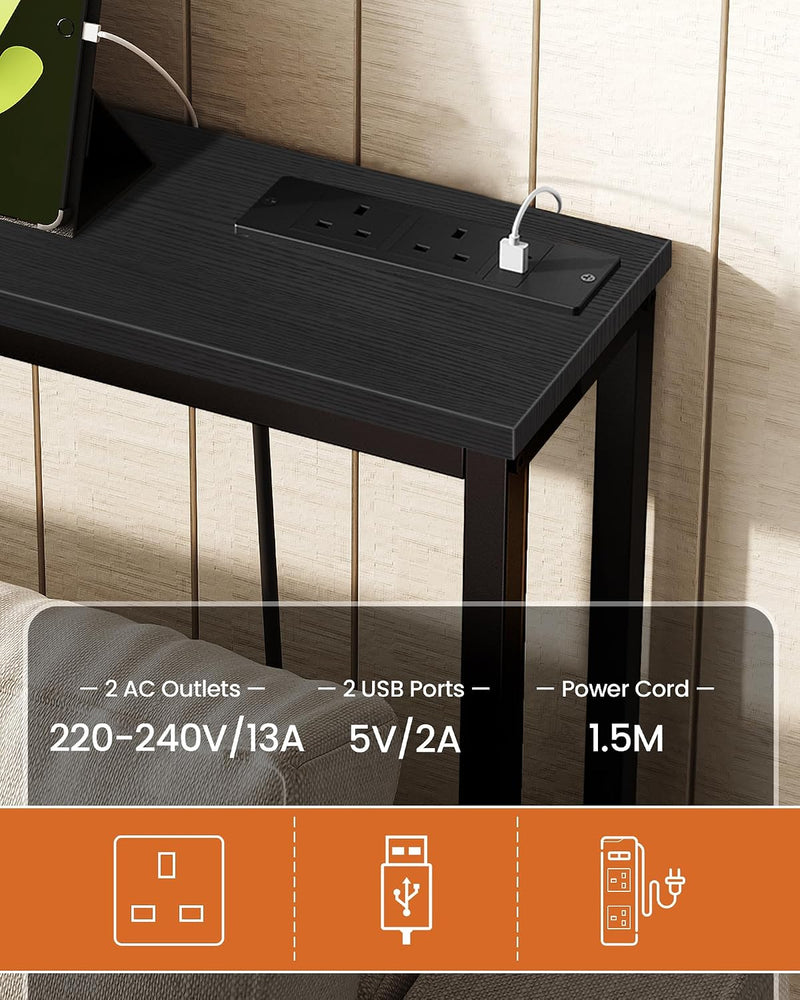200CM Narrow Console Table with Power Outlet