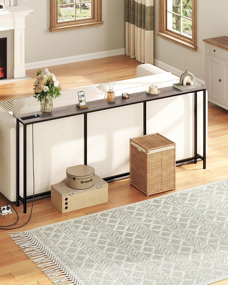 200CM Narrow Console Table with Power Outlet