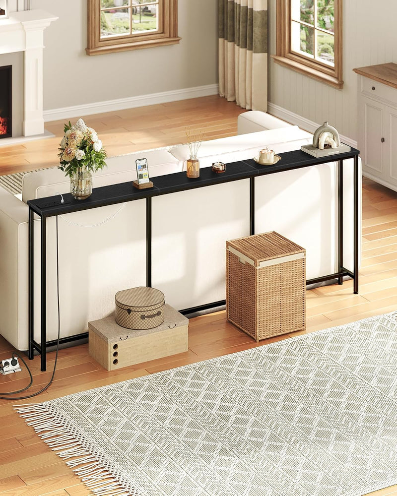 200CM Narrow Console Table with Power Outlet