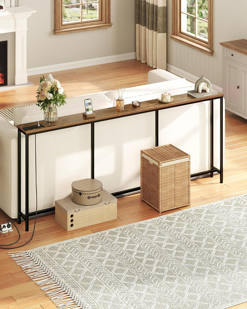 200CM Narrow Console Table with Power Outlet