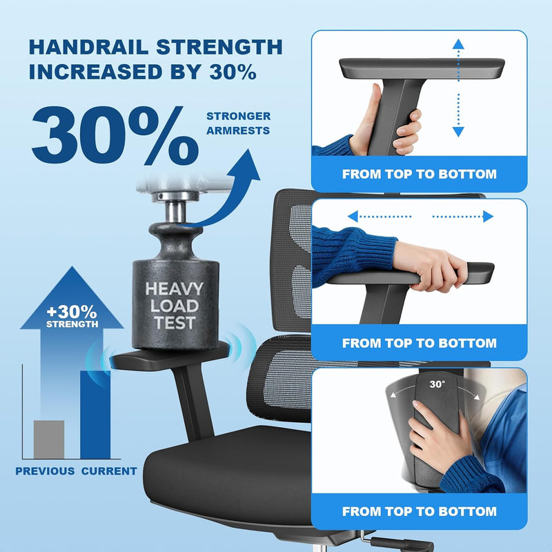 200KG 440lbs Heavy Duty Ergonomic Office Chair Big