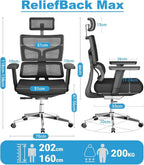 200KG 440lbs Heavy Duty Ergonomic Office Chair Big