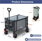 200L Festival Trolley on Wheels 200KG Folding Wagon