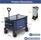 200L Festival Trolley on Wheels 200KG Folding Wagon