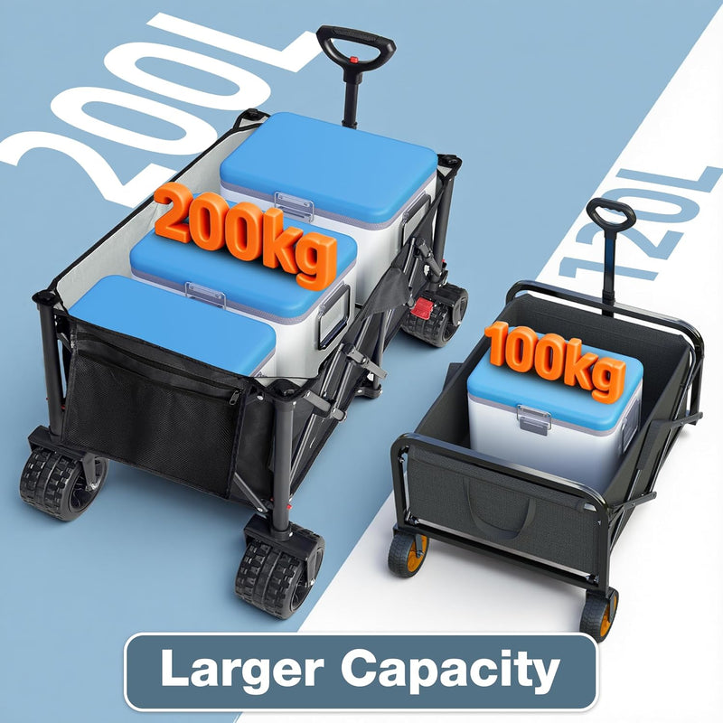 Festival Trolley on Wheels 200L 200KG Camping Adjustable