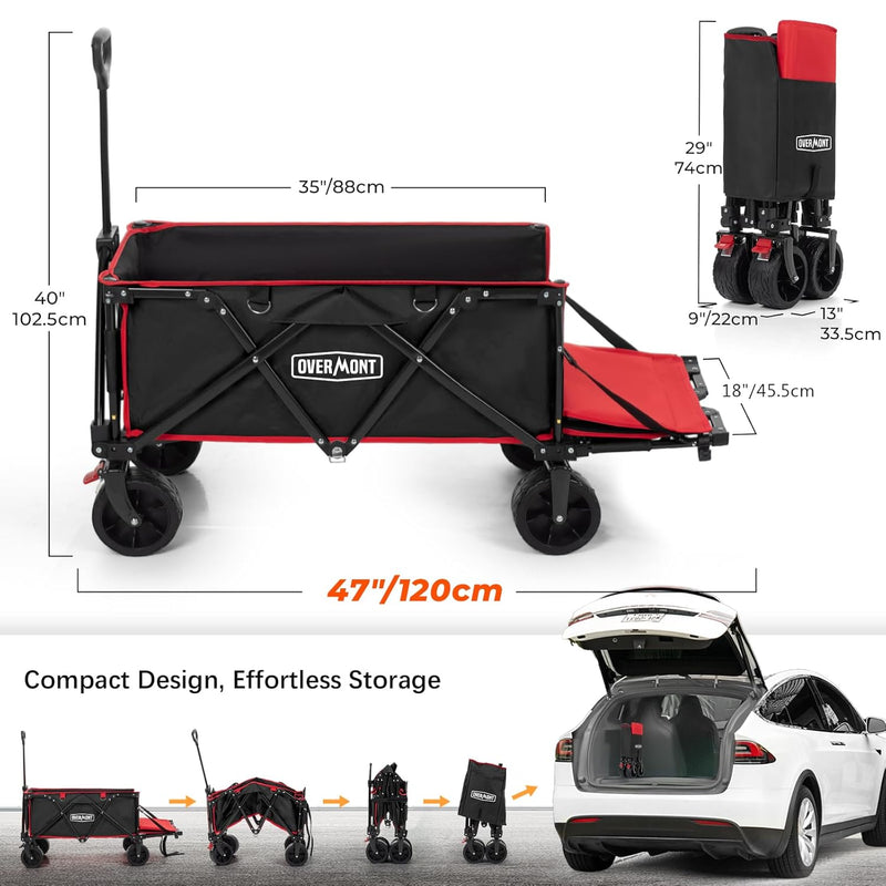200L Festival Trolley on Wheels with Brakes Folding
