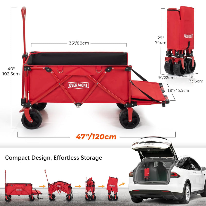 200L Festival Trolley on Wheels with Brakes Folding