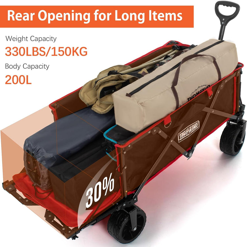 200L Festival Trolley on Wheels with Brakes Folding