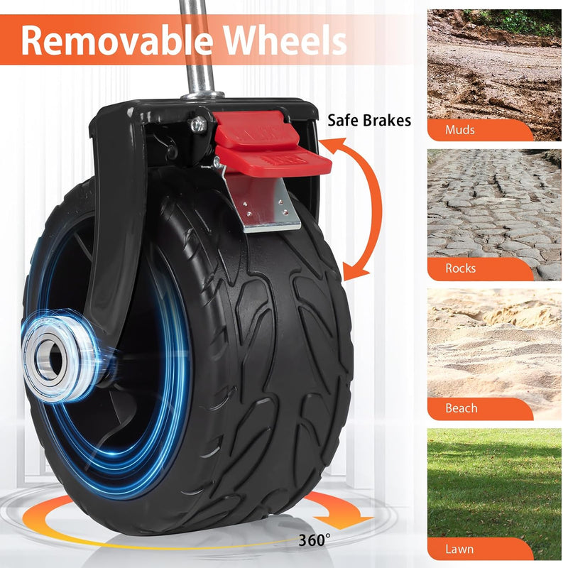 200L Festival Trolley on Wheels with Brakes Folding