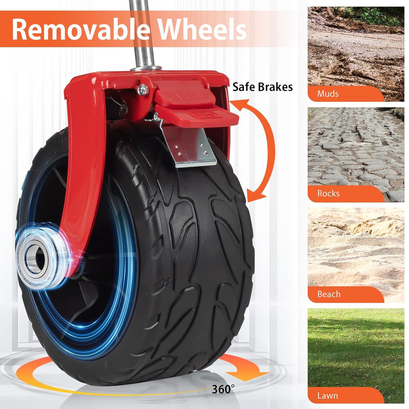 200L Festival Trolley on Wheels with Brakes Folding