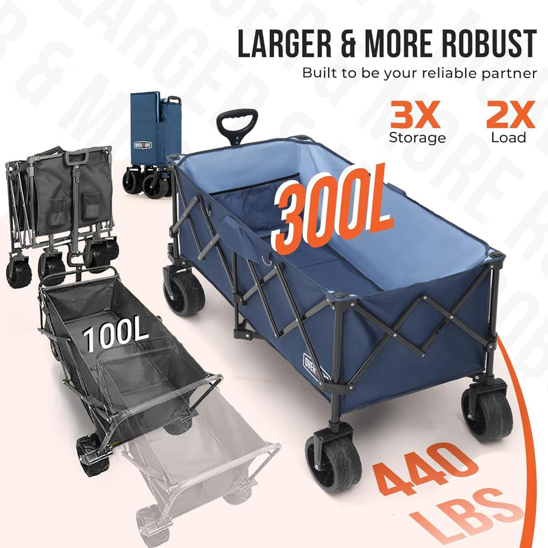 200L Folding Festival Trolley on Wheels 150KG
