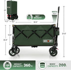 200L Folding Festival Trolley on Wheels 150KG