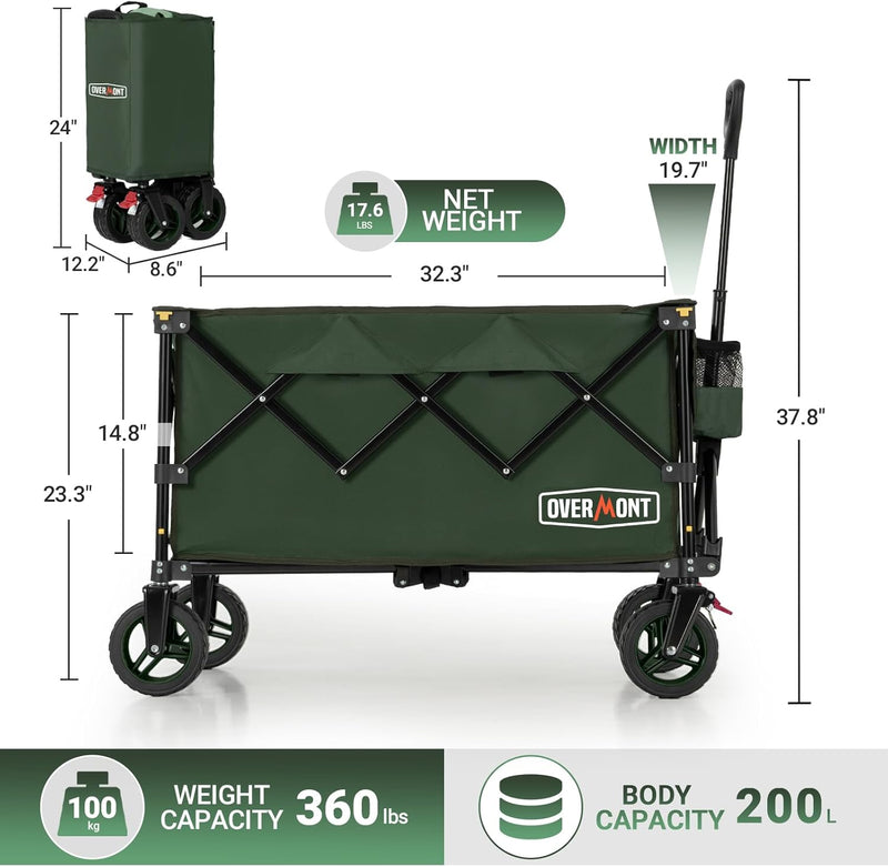 200L Folding Festival Trolley on Wheels 150KG
