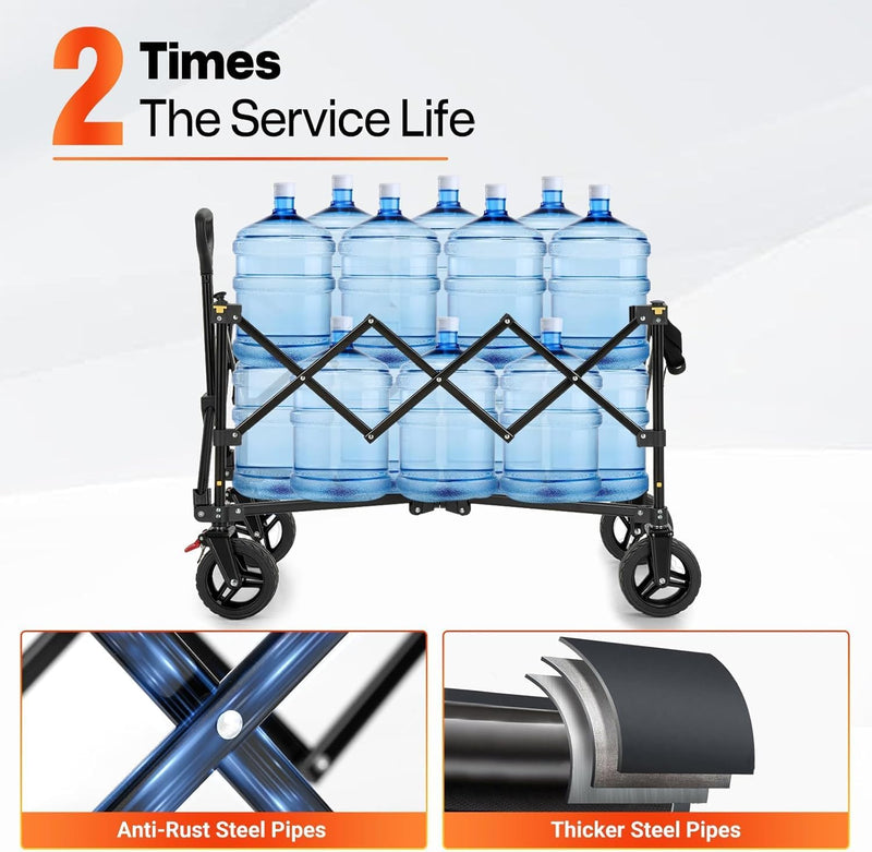 200L Folding Festival Trolley on Wheels 150KG