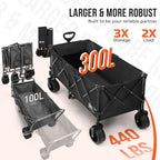 200L Folding Festival Trolley on Wheels 150KG
