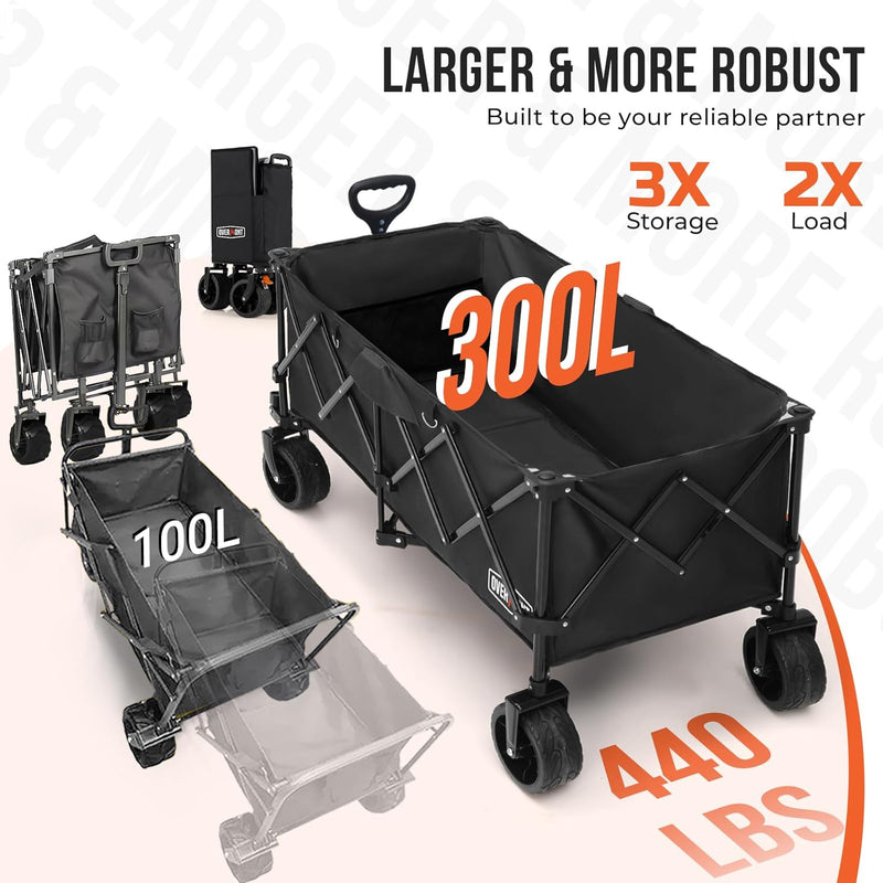 200L Folding Festival Trolley on Wheels 150KG