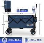 200L Folding Festival Trolley on Wheels 150KG