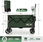 200L Folding Festival Trolley on Wheels