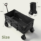 200L Folding Trolley Heavy Duty Collapsible Garden Handcart