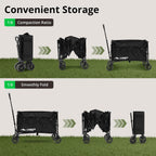 200L Folding Trolley Heavy Duty Collapsible Garden Handcart