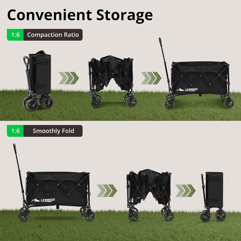 200L Folding Trolley Heavy Duty Collapsible Garden Handcart