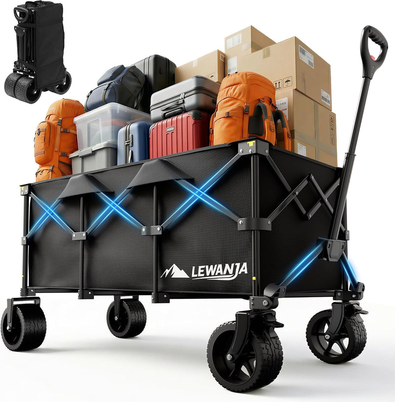 200L Folding Trolley Heavy Duty Collapsible Garden Handcart