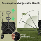 200L Folding Trolley Heavy Duty Collapsible Garden Handcart