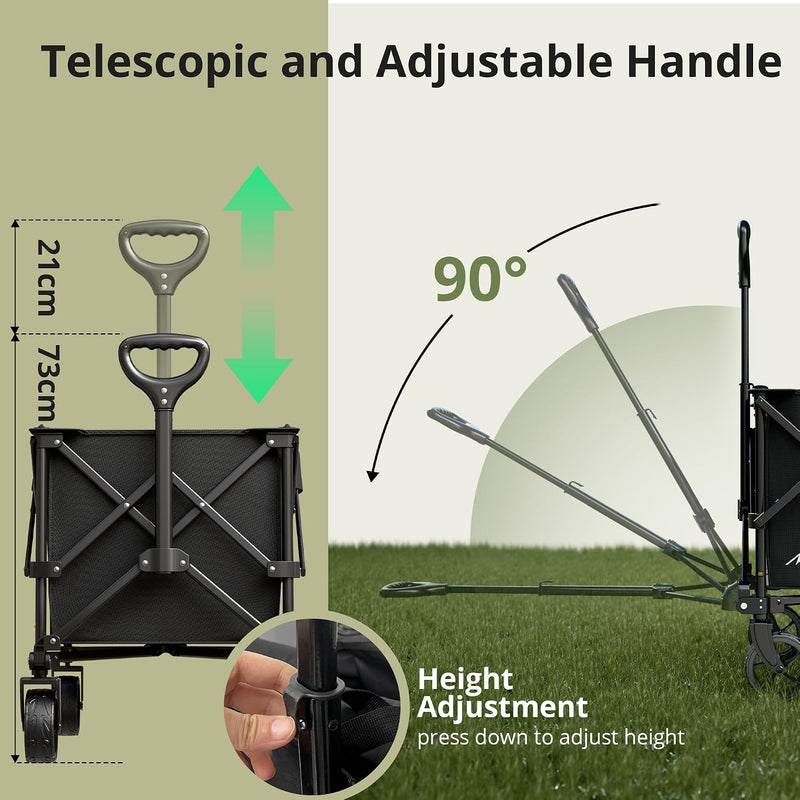 200L Folding Trolley Heavy Duty Collapsible Garden Handcart