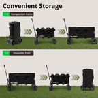 200L Folding Trolley Heavy Duty Collapsible Garden Handcart