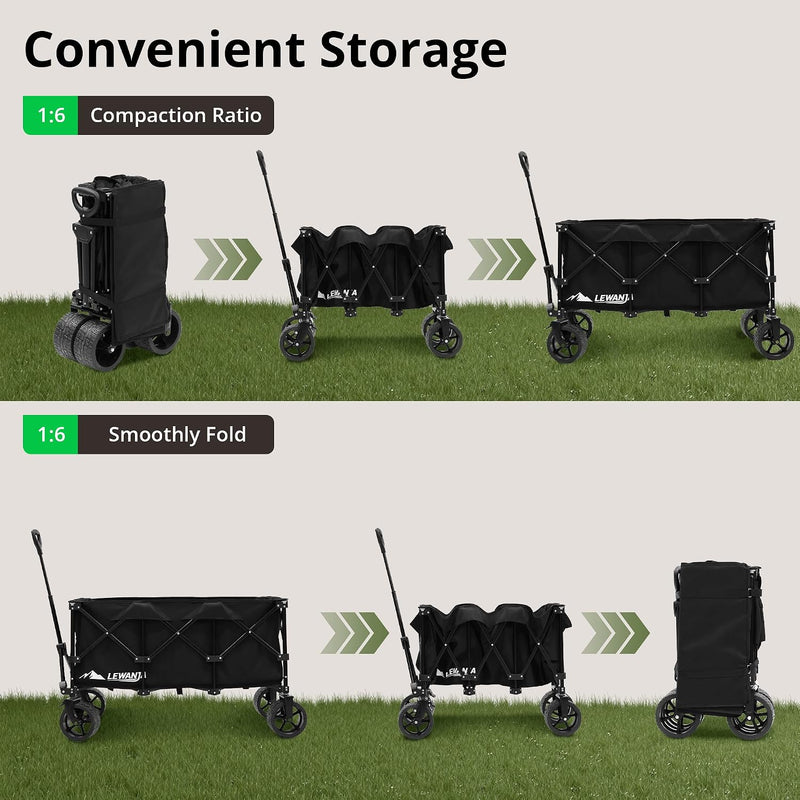 200L Folding Trolley Heavy Duty Collapsible Garden Handcart