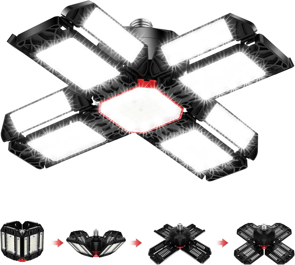200W LED Garage Light 20000lm 6500K Deformable Ceiling (1 Pack)