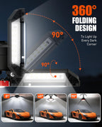 200W LED Garage Light 20000lm 6500K Deformable Ceiling (1 Pack)