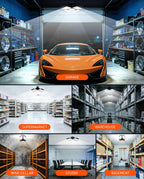 200W LED Garage Light 20000lm 6500K Deformable Ceiling (1 Pack)