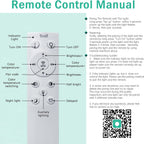 20in Dimmable Crystal LED Ceiling Light Remote