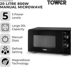 20L 800W Digital Microwave with 11 Power Levels