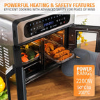 20L Air Fryer Oven with Dual French Glass